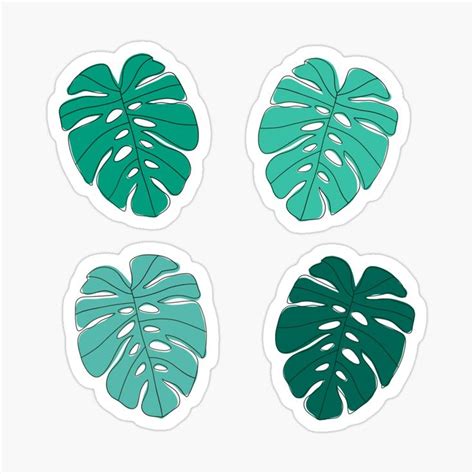 Tropical Palm Leaf Sticker Pack Sticker By Jamie Maher Stickers Packs