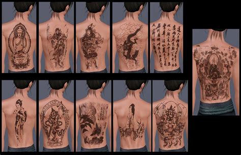 My Sims 3 Blog Set Of Oriental Themed Tattoos By Arisuka