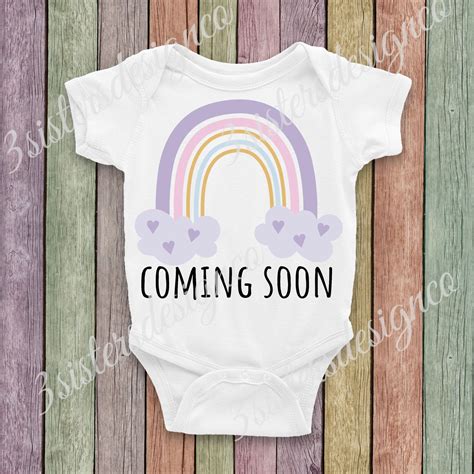 Rainbow Tiny Miracle Bodysuitbaby Announcement Rainbow Baby Onesie