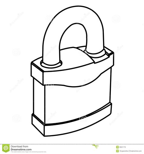 Closed lock stock illustration. Illustration of lock, solid - 8551770
