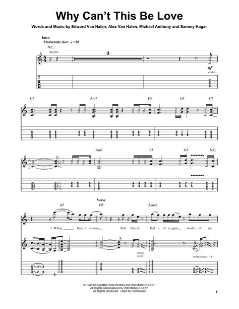 Why Cant This Be Love By Van Halen Guitar Tab Play