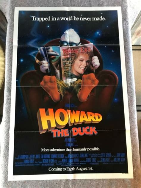 Howard The Duck 1986 Orig 1 Sheet Movie Poster 27x41 Vf Advance