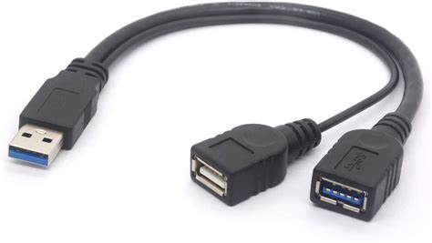 Tomost Cable Divisor USB 3 0 Hembra USB 3 0 Macho A Doble USB Hembra
