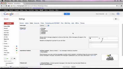 Gmail Tutorial 2013 Revert To Old Gmail Inbox Look Part 8 Youtube