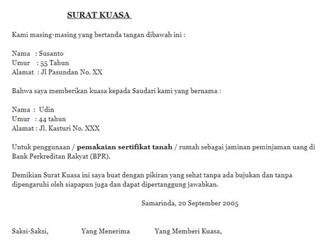 Contoh surat wasiat untuk ahli waris. Contoh Surat Kuasa Pengurusan Bpjs Doc