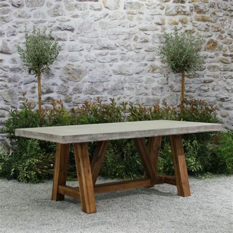 Bordeaux Concrete Top Table Outdoor Furniture Terra Patio Outdoor