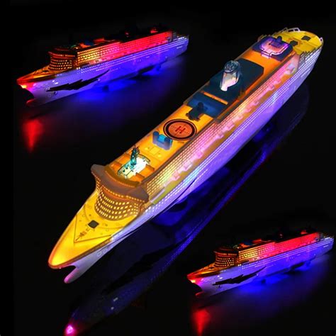 Light Music Ocean Liner Ship Model Flashing Sound Cruises For Children