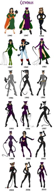 Catwomans Costume Through The Years Catwoman Cosplay Catwoman