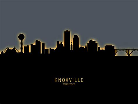 Knoxville Tennessee Skyline 23 Digital Art By Michael Tompsett Pixels