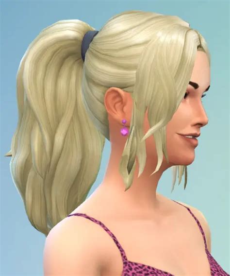 Birksches Sims Blog Ponytail With Sidebangs Hair Sims 4 Hairs