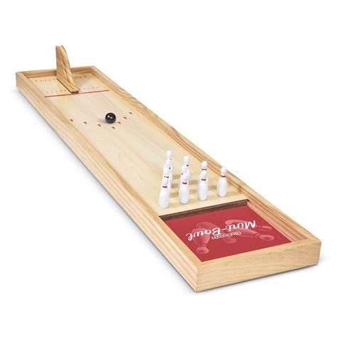 Gosports Mini Wooden Tabletop Bowling Game Set For Kids And Adults