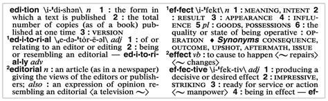 Dictionary Entry Section 21 Alphabetic References