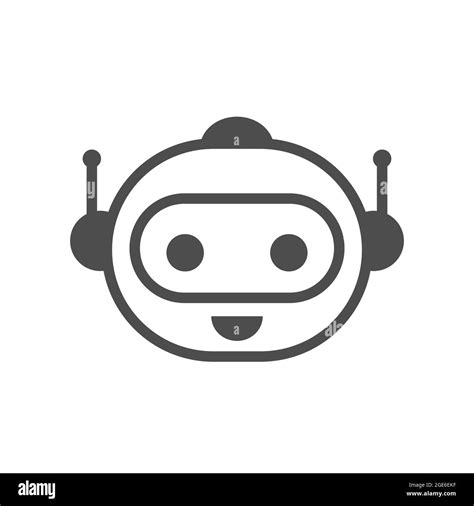 Chatbot Icon Bot Sign Or Symbol Cute Robot Head Speaks Smiling Bot