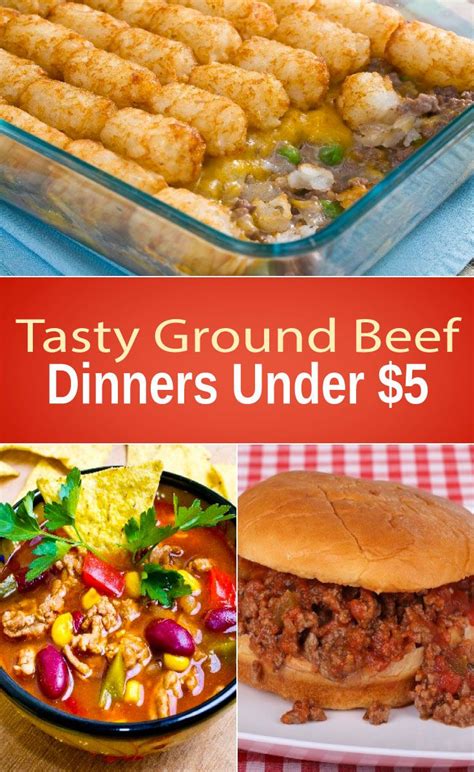 Tasty Ground Beef Dinners Under 5 Dinner With Ground Beef Beef