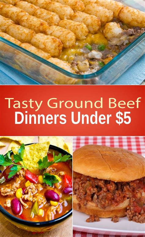 For a hearty everyday meal, serve the stew along with crusty. Tasty Ground Beef Dinners Under $5---oh my gosh! These are ...