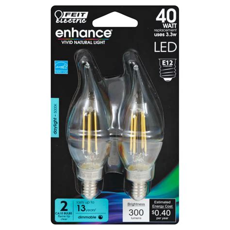 Feit Electric 40 Watt Led Daylight Chandelier Light Bulbs Shop Light