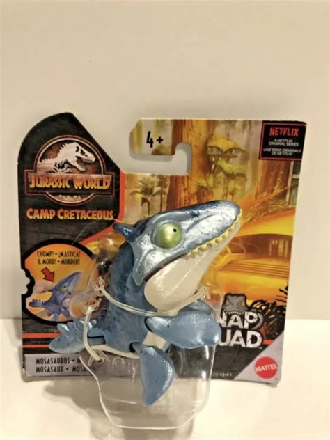 Jurassic World Camp Cretaceous Snap Squad Mosasaurus 3 Figure Mattel