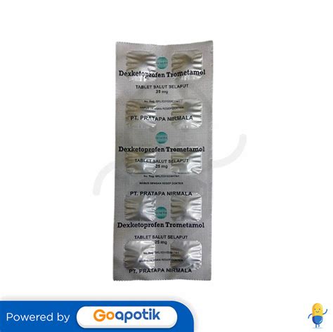 Dexketoprofen Trometamol Pratapa 25 Mg Tablet Kegunaan Efek Samping