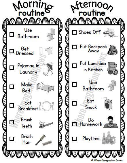 Once you've got one routine down with the kids, add in the other visual schedules or routines. Before and After School Visual Routines for Kids (With ...