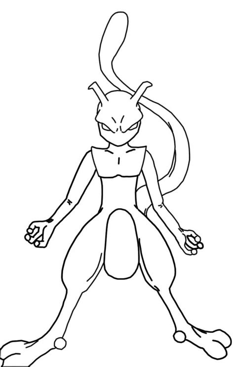 Pin On Mewtwo Coloring Page