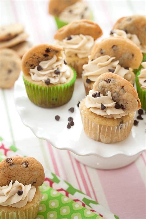 Chocolate Chip Cookie Dough Cupcakes Tide And Thyme