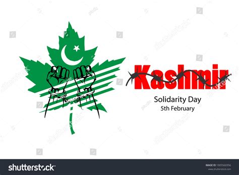 Kashmir Solidarity Day 5 Feb Pakistan Stock Vector Royalty Free