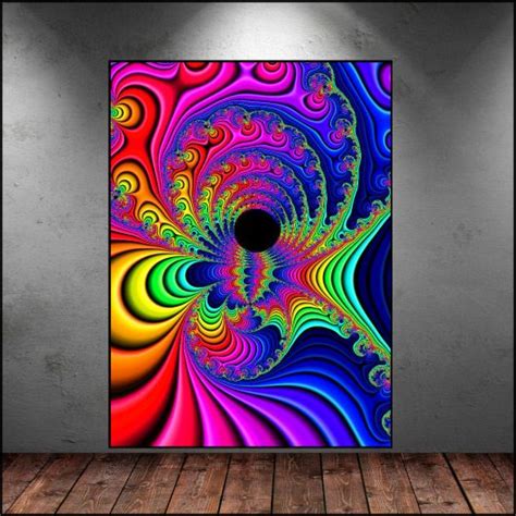 Large Psychedelic Art Psytrance Trance Music Wall Sticker 5 Designs A4