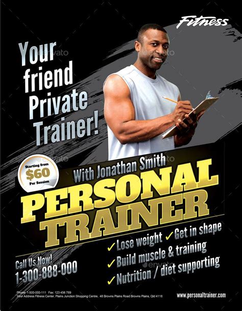 Pin By Mrexix On Fitnessgym Flyer Fitness Flyer Personal Trainer