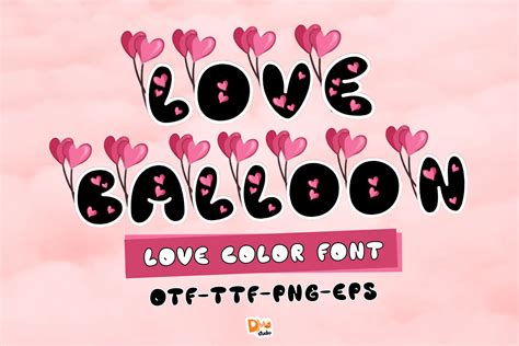 Love Balloon Font By Dmletter31 · Creative Fabrica