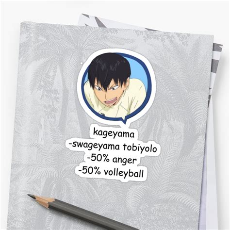 About Kageyama Haikyuu Stickers By Sherbertshoyo Redbubble