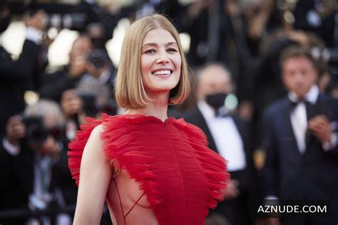 Rosamund Pike Sexy Shows Off Her Sideboobs At The 74th Cannes Film