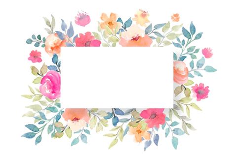 Floral Blank Card Template Free Psd File