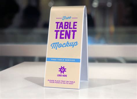 plastic hotel restaurant table tent mockup psd good mockups