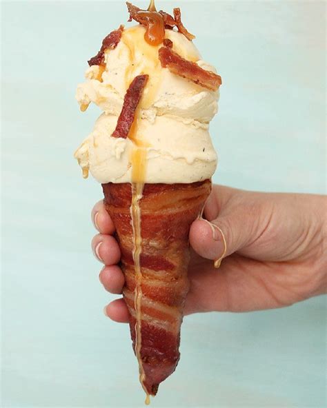 Bacon Ice Cream Cone Bacon Desserts Bacon Ice Cream Desserts