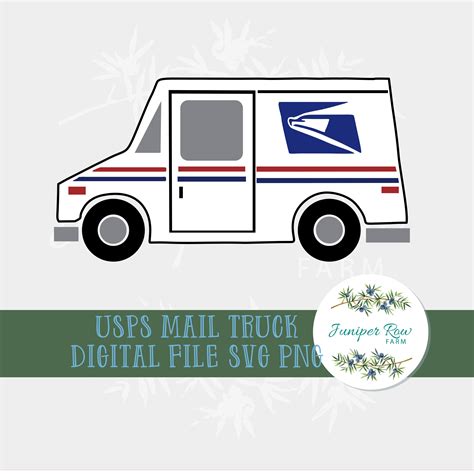 Mail Truck Usps Digital File Svg Png Cricut Silhouette Etsy