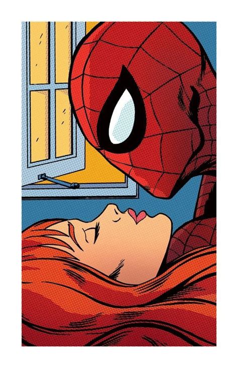 Spider Kiss Spiderman Comic Book Pop Art Print 11x17 By Robosborne