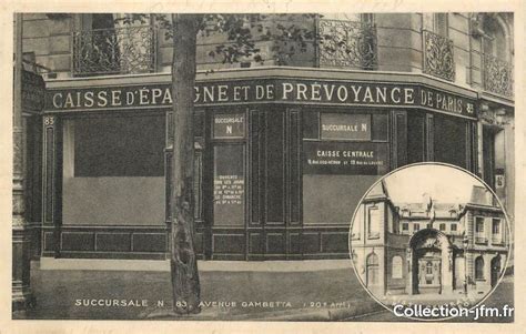 Vieux Livret A Caisse D épargne - CPA FRANCE 75020 "Paris, banque Caisse d'Epargne, avenue Gambetta" | 75