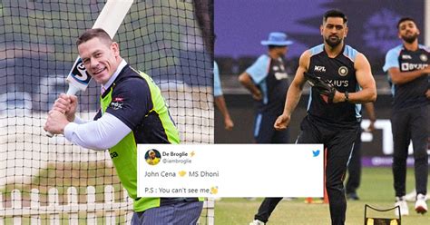 Twitter Reacts As John Cena Posts You Can T See Me Picture Featuring MS Dhoni