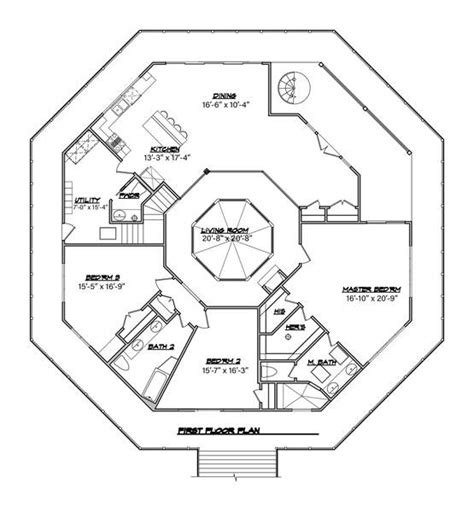 Unique Modern Octagon Style House Plan 8652 The Octagon 8652
