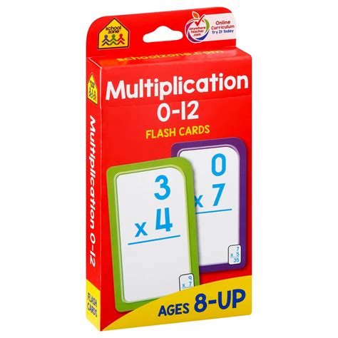 School Zone Multiplication 0 12 Flash Cards Shop Games At H E B