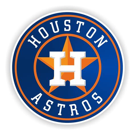 Houston Astros Round Precision Cut Decal Sticker