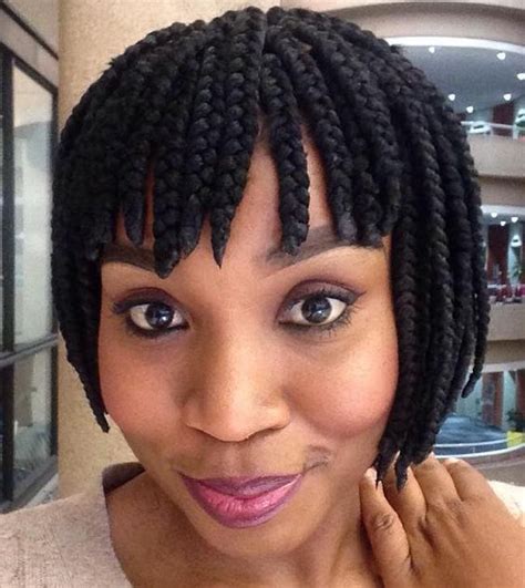 20 Box Braids With Bangs To Make You Feel Special New Natural Hairstyles