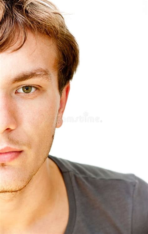 Half A Man S Face Stock Photo Image Of Charming Human 21616238