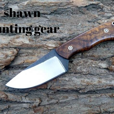 Handmade 1095 Steel Skinner Knife With Burl Wood Handle Burled Wood
