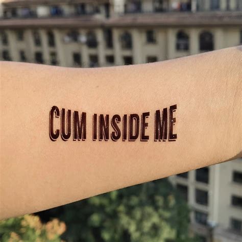Cum Inside Me Temporary Tattoo Sissy Lux