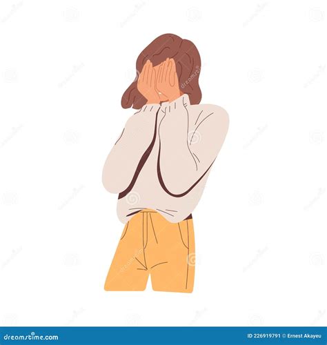 Embarrassed Woman Cartoon Vector Illustration 38088084