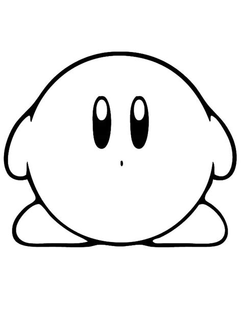 Kirby Standing Coloring Pages Kids Play Color