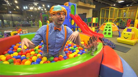 Blippi Learns At The Indoor Playground Educational Videos For