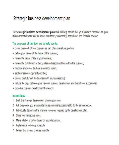 34 Template Business Development Plan