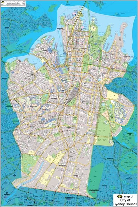 E 125 st/2 av ; Sydney Council Local Government Area Large Map 1:15,000 (LGA)